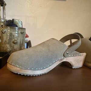Taupe Suede MIA Clogs - Size 8.5